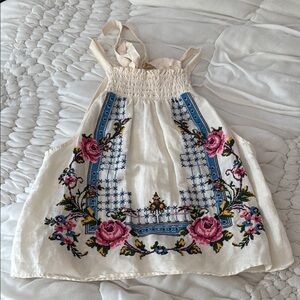 Free People Floral Embroidered Sleeveless Top